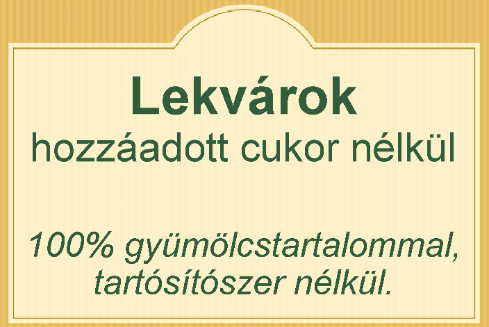 Lekvárok hozzáadott cukor nélkül