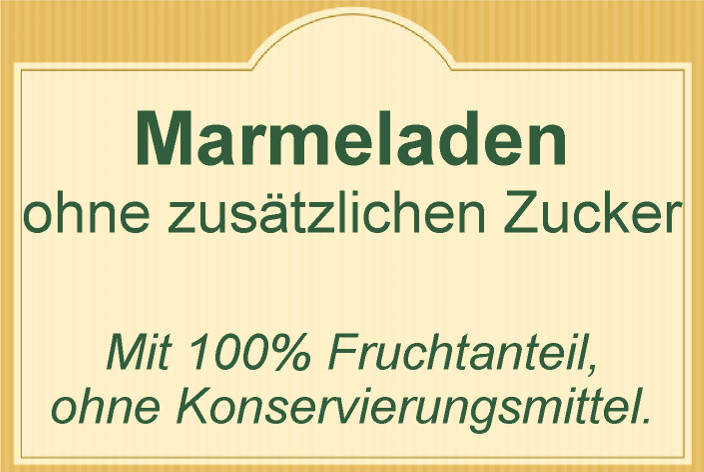 Marmeladen ohne zusätzlichen Zucker