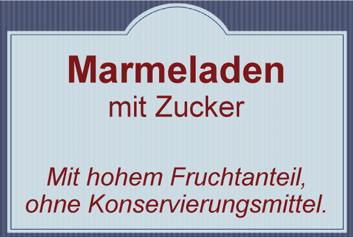 Marmeladen mit Zucker